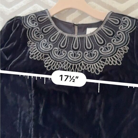 LABEL RITU KUMAR Caroline Flared Dress with Embroidered Yoke in Black M NWT - Picture 13 of 16